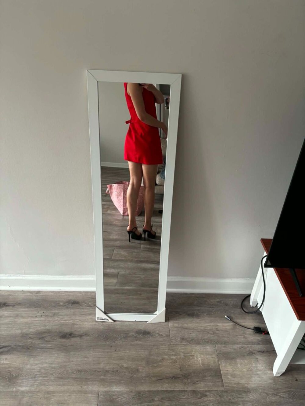 Red Mini Dress - Picture 3 of 4